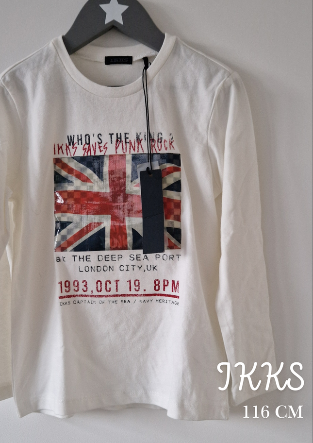T-shirt IKKS thème UK - 116 cm - NEUF