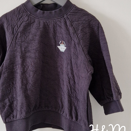 Sweat H&M gris/bleu foncé - 92 cm