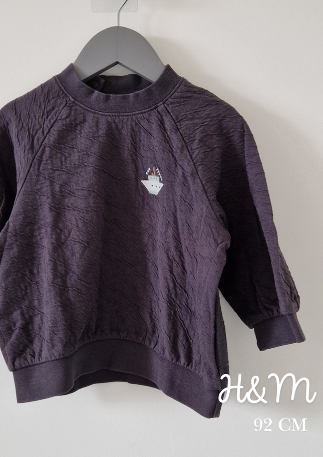 Sweat H&M gris/bleu foncé - 92 cm