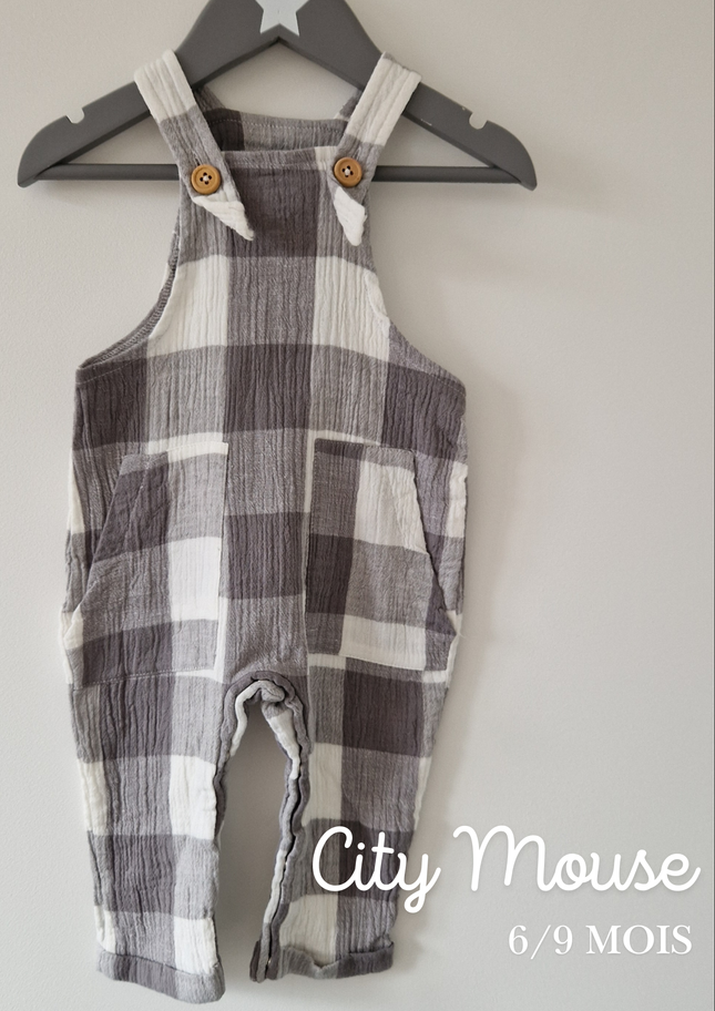 Salopette City Mouse - 6/9 mois