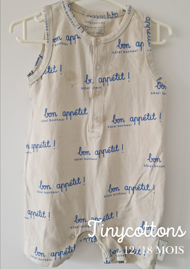 Combishort Tinycottons "Bon appétit" - 12/18 mois
