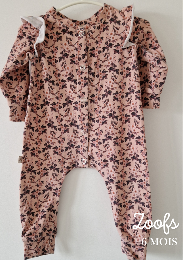 Combinaison Zoofs fleurie - 6 mois