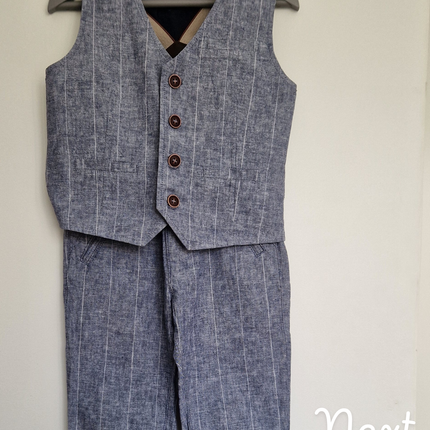 Ensemble Next Bleu/gris chiné - 98 cm