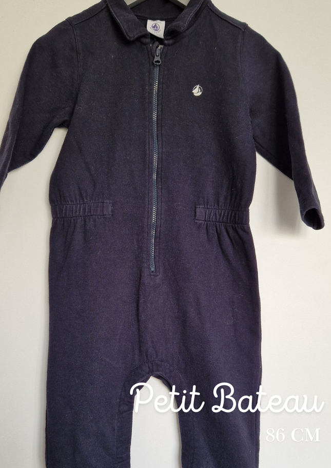 Combinaison Petit Bateau Bleu marine - 86 cm