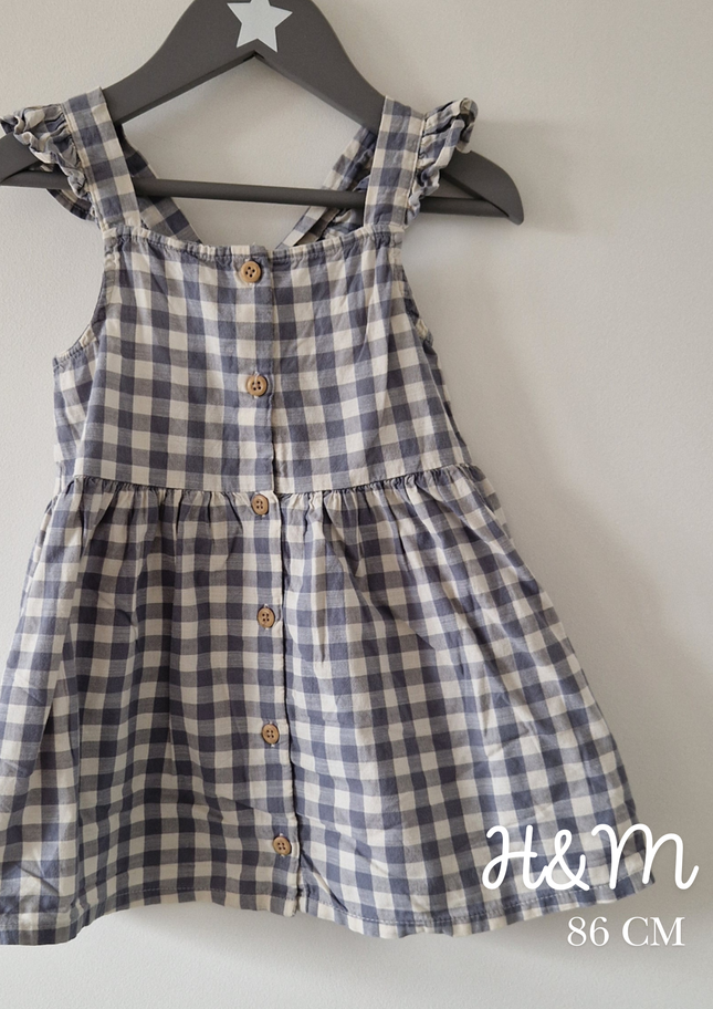 Robe courte H&M carreaux  - 86cm